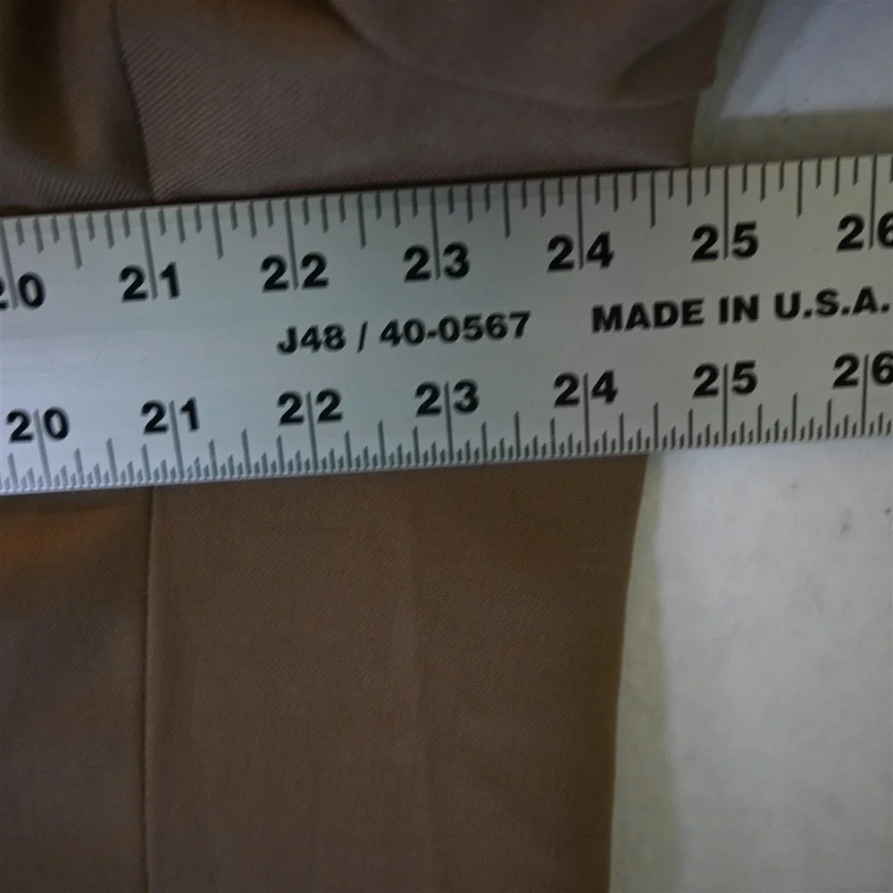 Stafford 48L Khaki 100%‎ Wool Gold Button Mens Blazer Suit Jacket Sport Coat